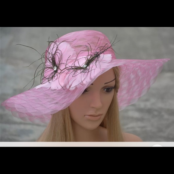 Accessories - Women wide brim Kentucky derby sun day hats